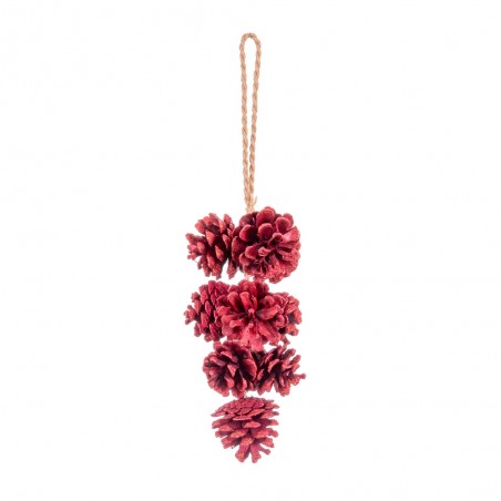 Colar 10 abacaxis vermelho 35 cm