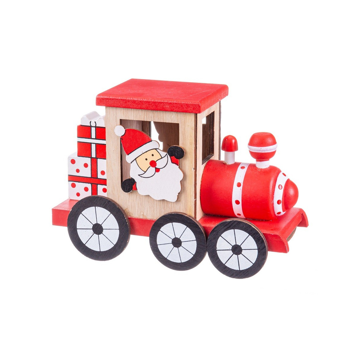 Trem papai noel madeira 19 x 8 x 13 50 cm