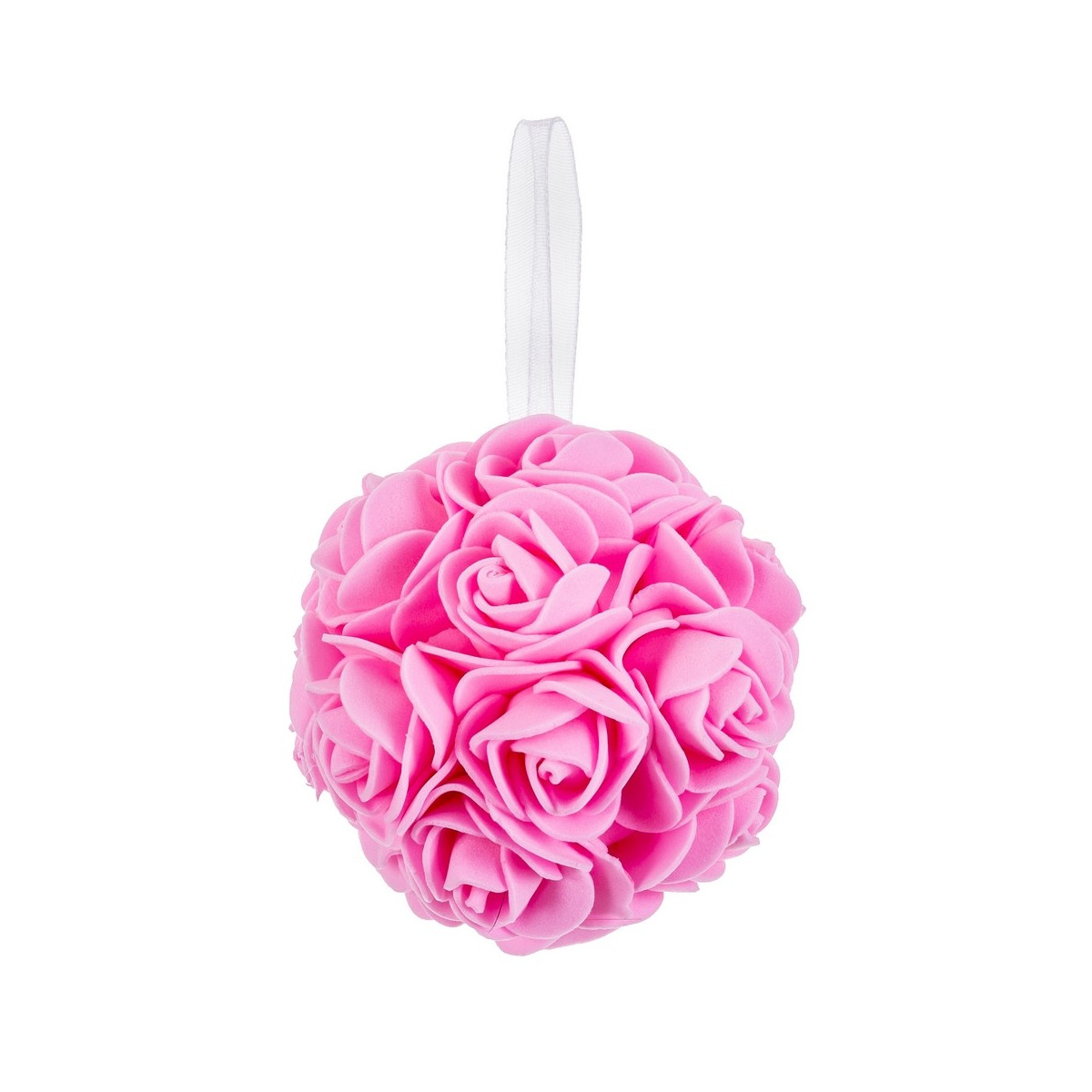 Bola de rosas cor de rosa 8 x 8 x 8 cm