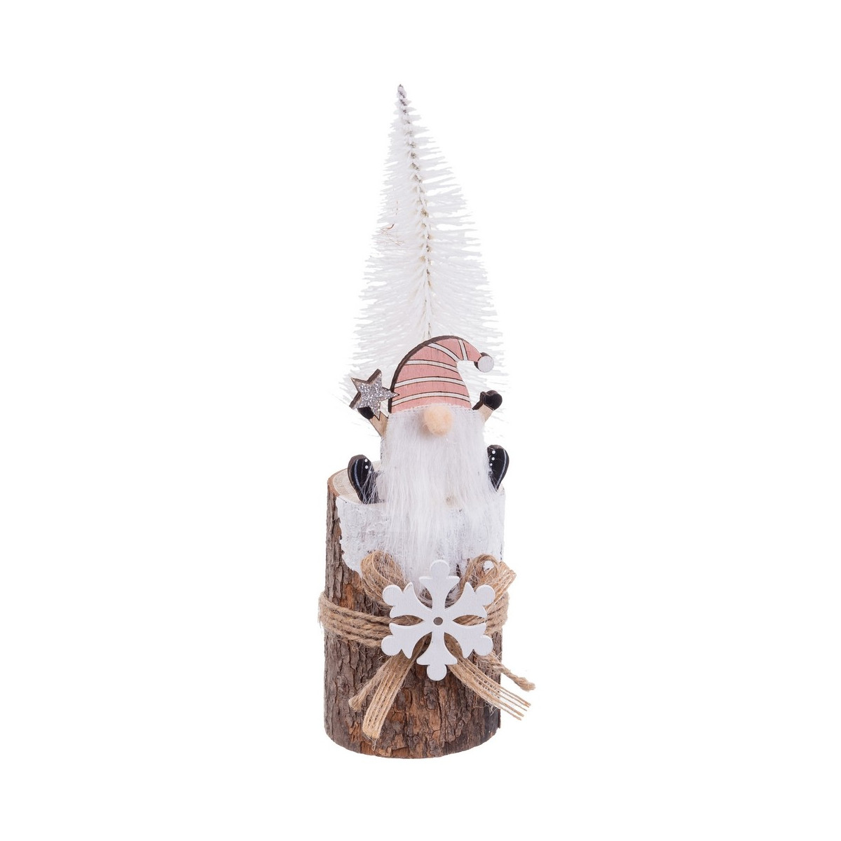Tronco papai noel madeira 6,50 x 20 cm