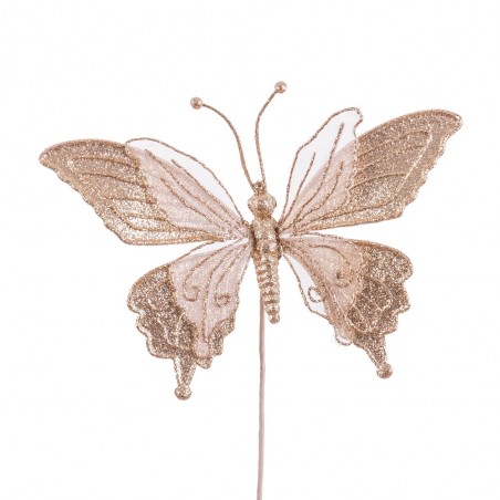 Escolha de borboleta de tecido ouro 10 cm