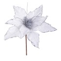 Poinsettia tecido branco 31 x 36 cm