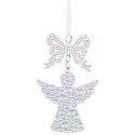 Pingente laço anjo plástico 16 x 9 cm