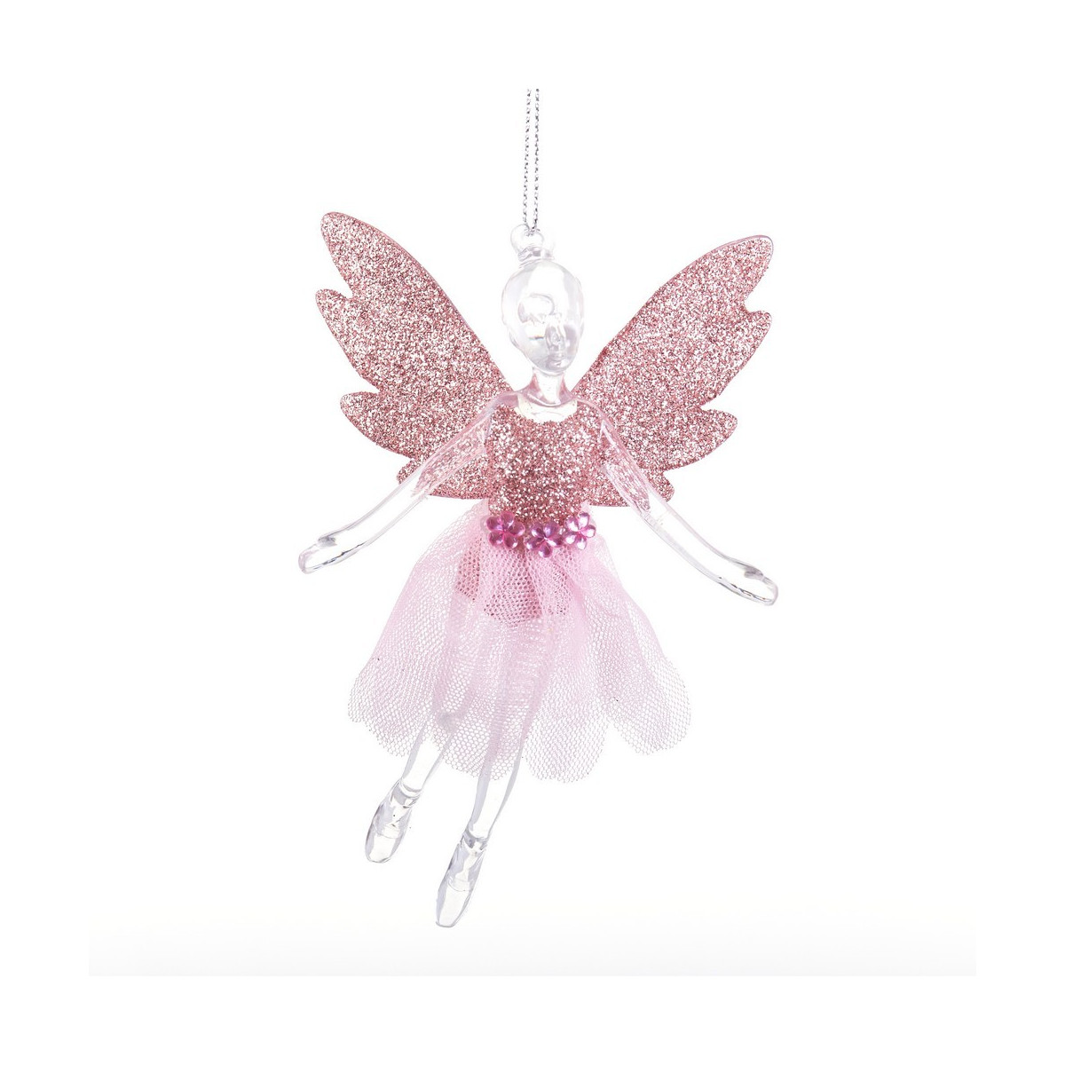 Colar de borboleta rosa 13 x 8 x 4 cm