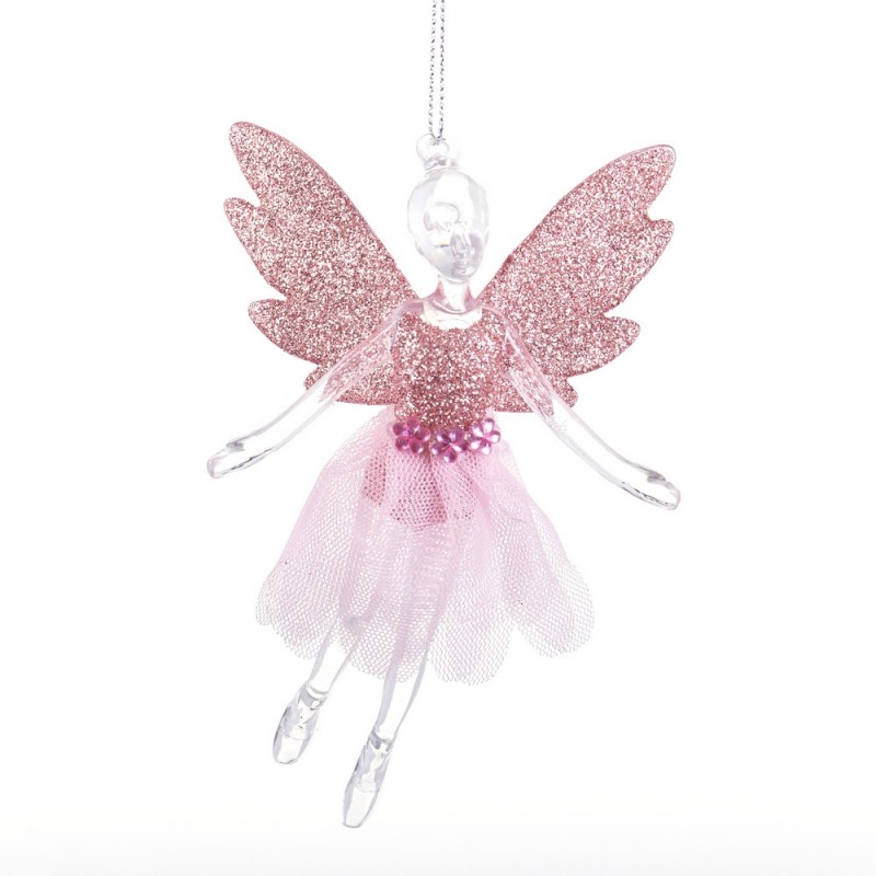 Colar de borboleta rosa 13 x 8 x 4 cm