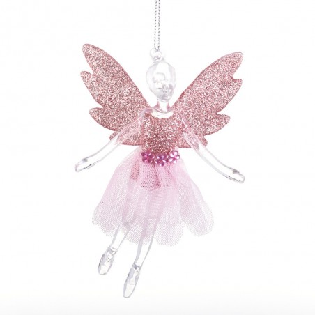 Colar de borboleta rosa 13 x 8 x 4 cm