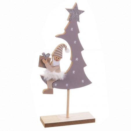 Base árvore papai noel madeira 13 x 4 50 x 26 cm
