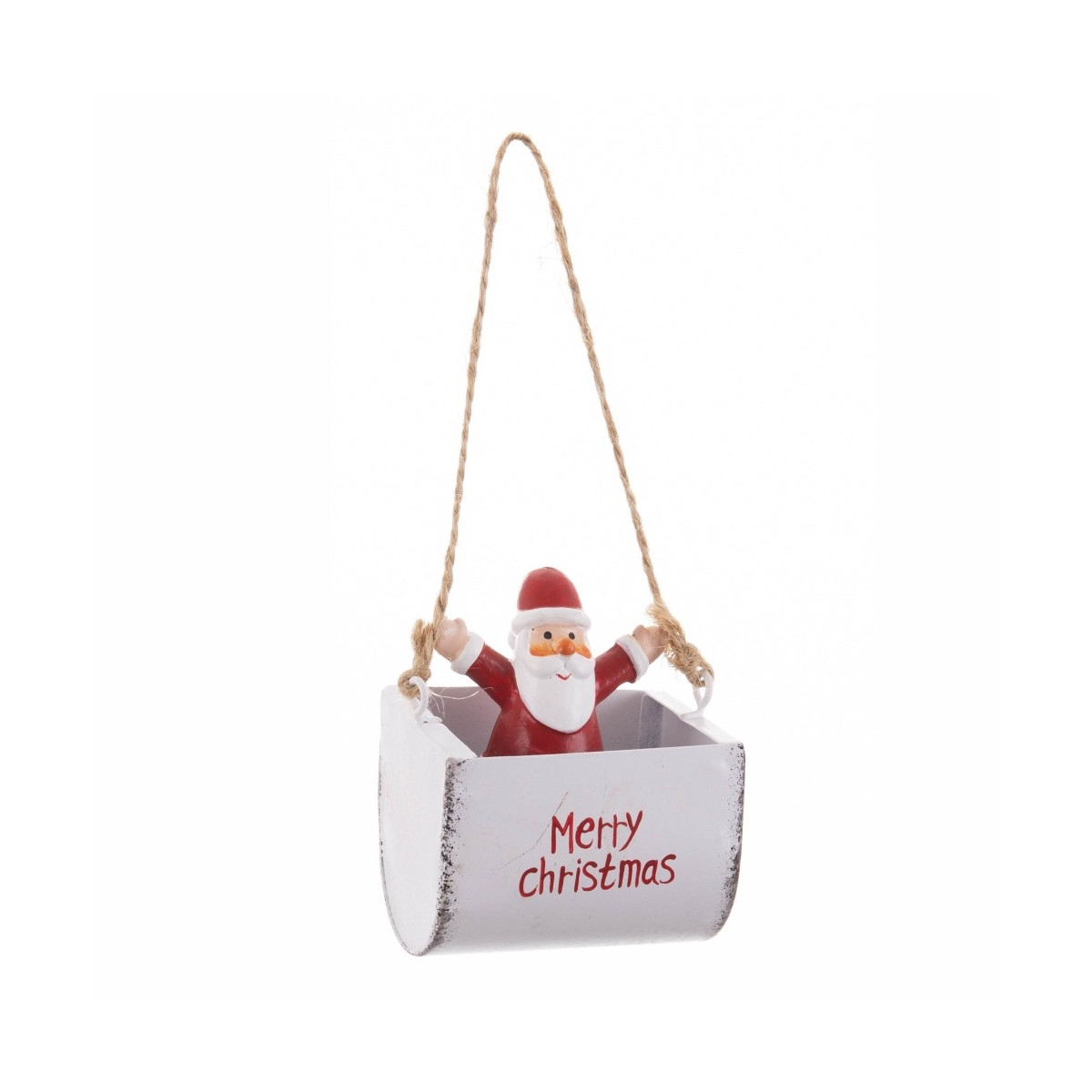 Colgante papai noel metal 5,50 x 4 x 8 cm