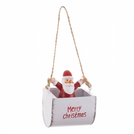 Colgante papai noel metal 5,50 x 4 x 8 cm