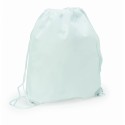 Mochila branca com logo ou foto impressa em cores e texto personalizado