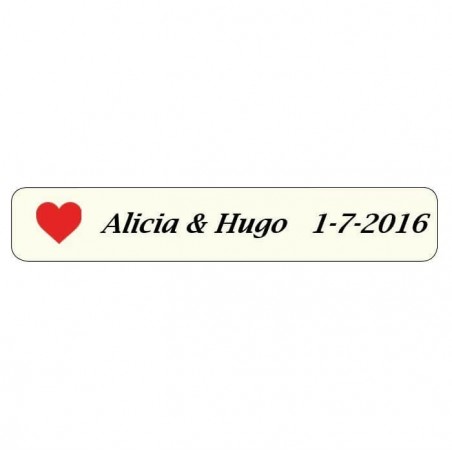 Leque de bambu personalizado com adesivo de desenho de coração
