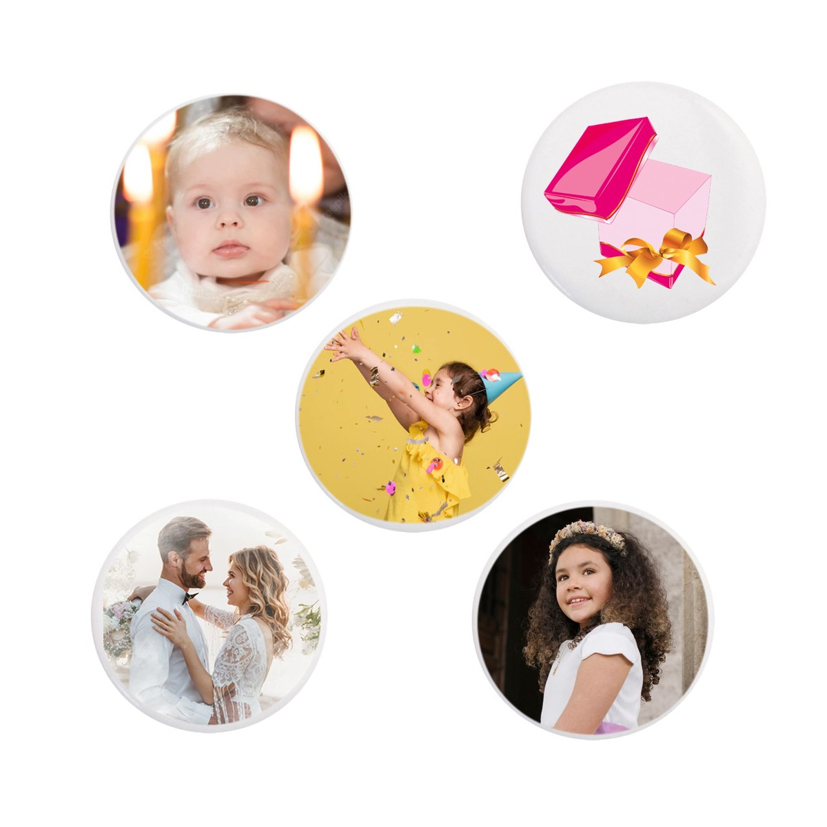 Chapa personalizada com foto ou logo para casamento batizado comunhão aniversário e empresas