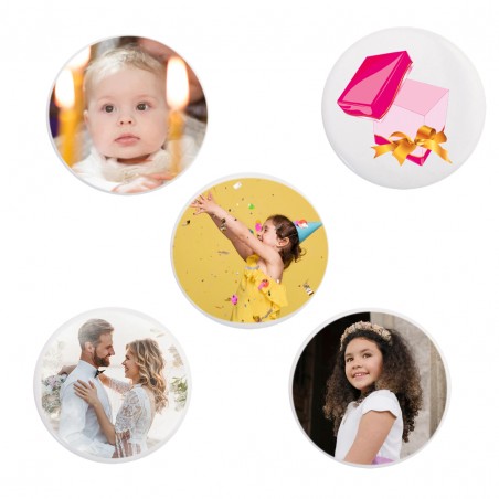 Crachá personalizado com foto ou logotipo para casamento,...