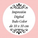 Frasco para casamento personalizado em full color com texto personalizado
