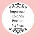 Personalização com impressão digital com texto foto ou logo em full color de 5 x 5 cm