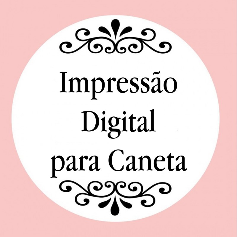 Personalização com impressão digital com texto, foto ou logo em cores para canetas