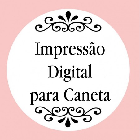 Personalização com impressão digital com texto, foto ou logo em cores para canetas