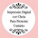 Personalização com impressão digital com texto colorido, foto ou logotipo