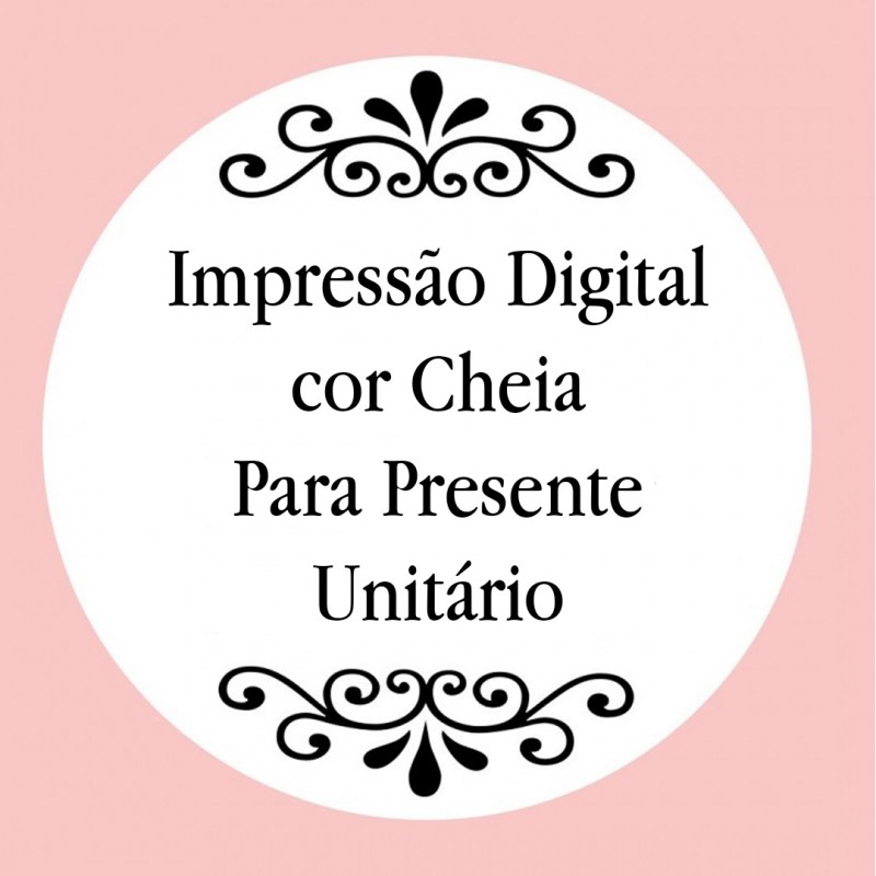Personalização com impressão digital com texto colorido, foto ou logotipo