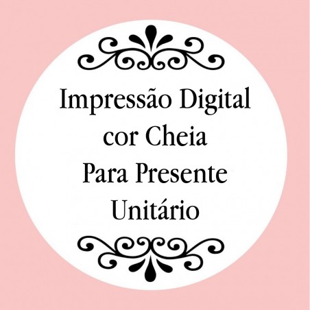 Personalização com impressão digital com texto colorido, foto ou logotipo