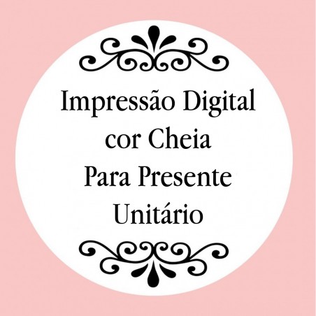 Personalização com impressão digital com texto foto ou logotipo em cores