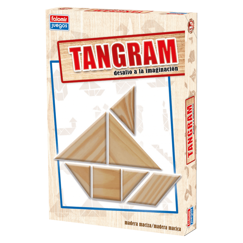 Jogo tangram de madeira