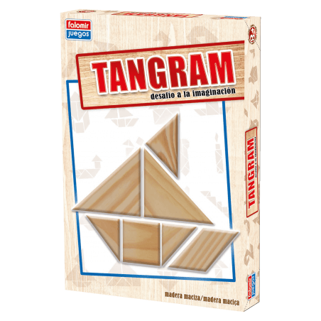 Jogo tangram de madeira
