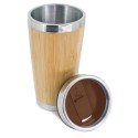 Copo Térmico de Bambu 500ml de Dupla Camada para Manter a Temperatura