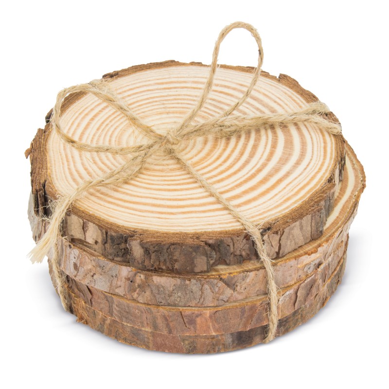 Conjunto de porta-copos de madeira janaki
