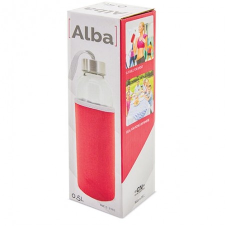 Botelha de Cristal com Capa de Neoprene Presente Prático e Elegante para Convidados