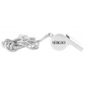 Apito branco gravado a laser com nome personalizado