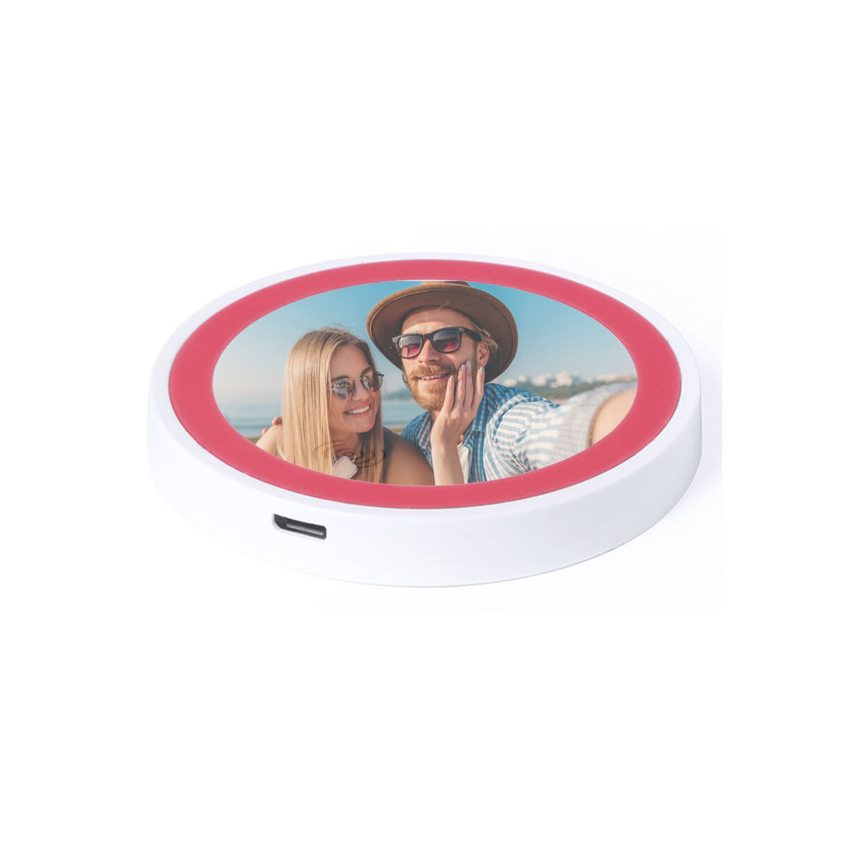 Carregador sem fio personalizado com foto colorida