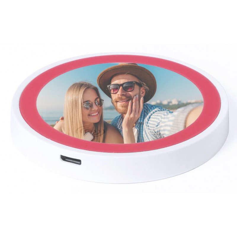 Carregador sem fio personalizado com foto colorida