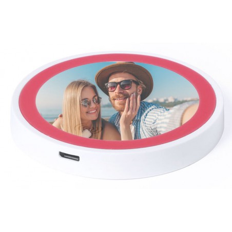 Carregador sem fio personalizado com foto colorida