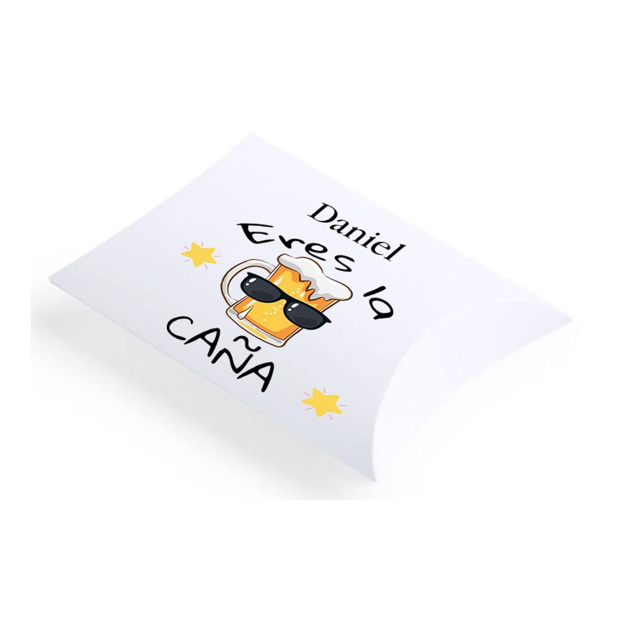 Estojo de apresentação personalizado com um adesivo que diz que você é o melhor