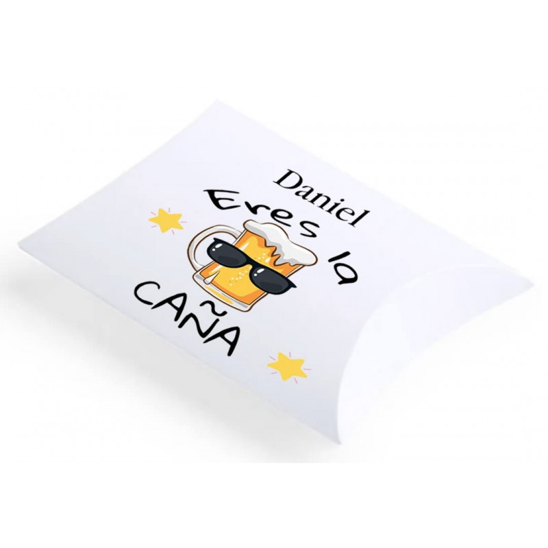Estojo de apresentação personalizado com um adesivo que diz que você é o melhor