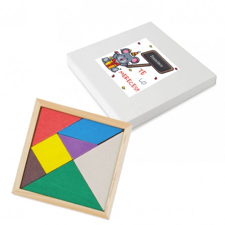 Puzzle de Madeira em Caixa Personalizada com Nome