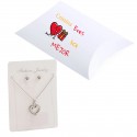Colar com brincos em caixa de presente personalizada com nome você é a melhor