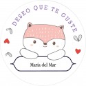 Adesivo redondo personalizado com nome desejo que você goste
