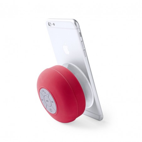 Caixa de som Bluetooth à prova d\'água em uma bolsa kraft personalizada com um adesivo. Você é importante para mim.
