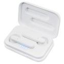 Fones de ouvido bluetooth apresentados em uma caixa de presente personalizada eres la caña