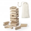 Jogo jenga apresentado em bolsa kraft personalizada com adesivo você é importante para mim