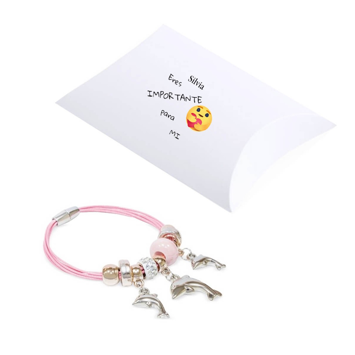 Pulseira em caixa de presente personalizada com nome você é importante para mim