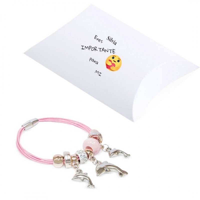 Pulseira em caixa de presente personalizada com nome você é importante para mim