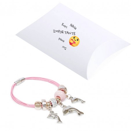 Pulseira em caixa de presente personalizada com nome você é importante para mim