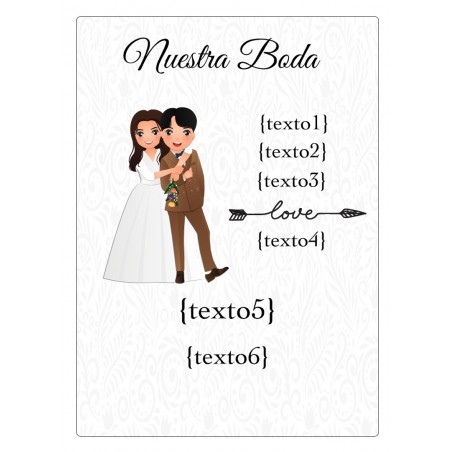 Adesivo personalizado para casamento com nome dos convidados
