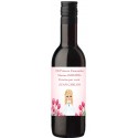 Garrafa de vinho de comunhão personalizada com nome do convidado e menina da comunhão