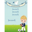 Adesivo personalizado para comunhão de menino com os nomes dos convidados