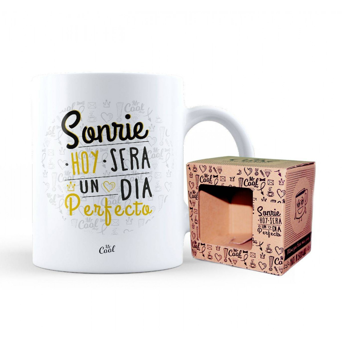 Caneca sorriso hoje será um dia perfeito
