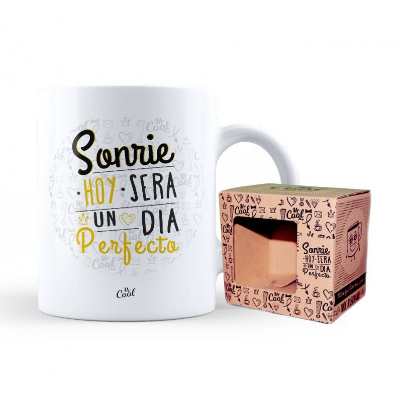 Caneca sorriso hoje será um dia perfeito